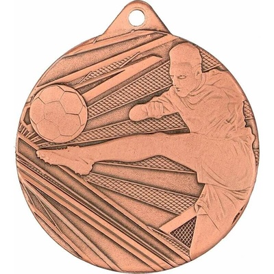ME001 Medaila kovová Futbal ø 50mm / emblém 50mm bronzová