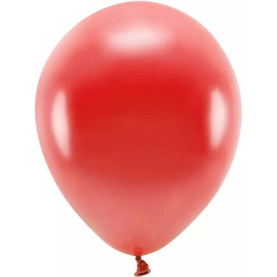 PartyDeco BALÓNKY ECO metalické červené 26cm