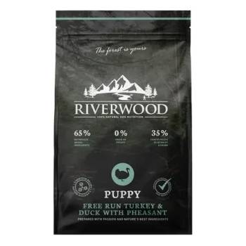 Riverwood Puppy - Пълноценна суха храна за подрастващи кучета от малки и средни породи с пуешко месо, 12 кг