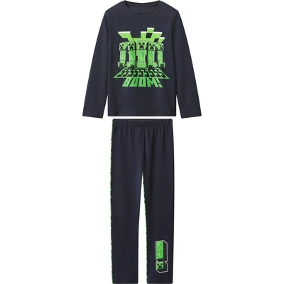 Minecraft pyžamo navy modrá