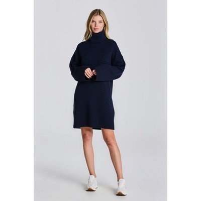 Gant D1. Lounge Rollneck Dress modrá