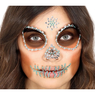Guirca make up samolepící kamínky lebka