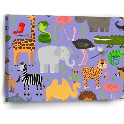 Sablio Obraz Animované safari - 90x60 cm