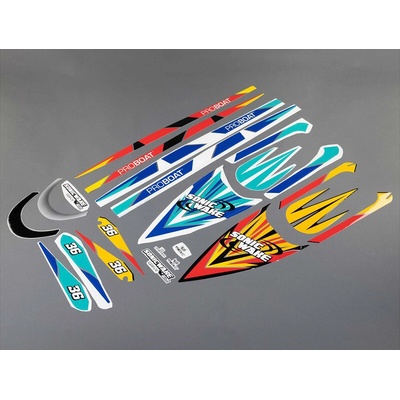 Proboat Sonicwake V2 36″: Samolepky T1/T2