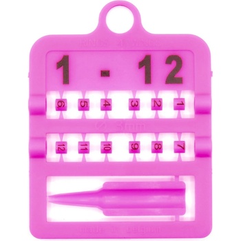 E-Z Split Ring Kroužky číselné, 3 mm/ růžové 1-12