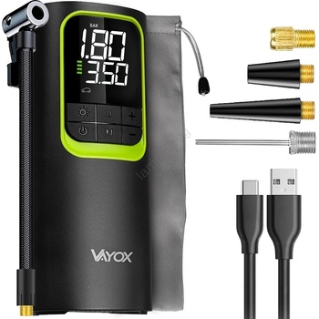 Vayox Цифров джобен компресор 5V 8000 mAh черен (BX0084)