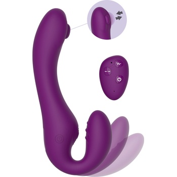 Image 1 of Xocoon Strapless Strap-On Pulse Vibe Purple