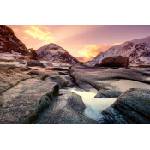 DIMEX ART Флизелинов фототапет брегова линия при залез слънце 375 x 250 см