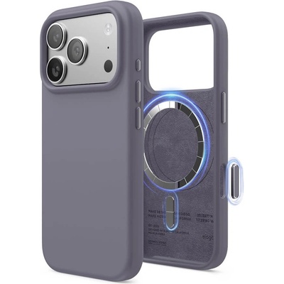 elago Силиконов (TPU) калъф с MagSafe за iPhone 17 Pro - Elago Magnetic Soft Silicone Case (лилав) (ES17MSSC63PRO-DPLV)
