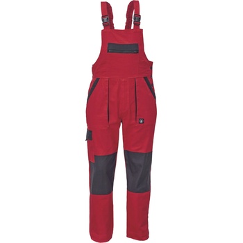 Cerva MAX NEO Pracovné nohavice s trakmi červeno čierne