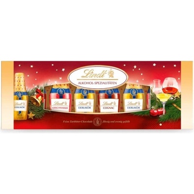 Lindt Vánoční lahvičky alkoholové speciality 131 g