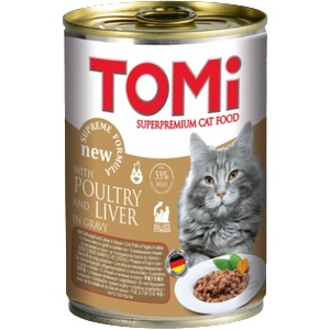 TOMI Poultry and Liver конесрва за котки - 0.4кг