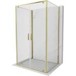 Mexen Exo-BR Duo 3S душ кабина 3-стенна отваряема 110 x 75 см, прозрачна, златна (8182-110-075-50-00-3S)