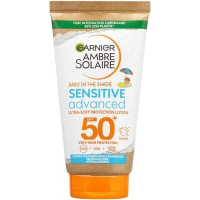 Garnier Ambre Solaire Kids Sensitive Advanced Baby In The Shade SPF50+ водоустойчив слънцезащитен лосион за лице за деца над 6 мес. 50 ml