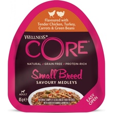 Wellness Core Adult Small Breed Savoury Medleys Flavoured with Tender Chicken Turkey Carrots a Green Beans 85 g