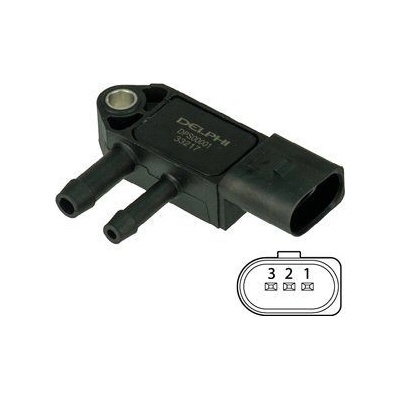 Senzor, tlak výfukového plynu DELPHI DPS00001