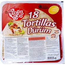 Poco Loco Tortilla placka Dürüm 25 cm 18 ks 1,2 kg