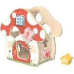 Tooky Toy Играчка Tooky: Дървен сортировчик на форми - Къщичка за гъби