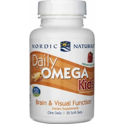 Nordic Naturals Daily Omega Kids Natural Fruit 30 softgel kapsúl
