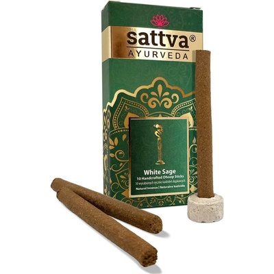 Sattva vonné tyčinky silné White Sage sloupové vonné tyčinky 10 ks
