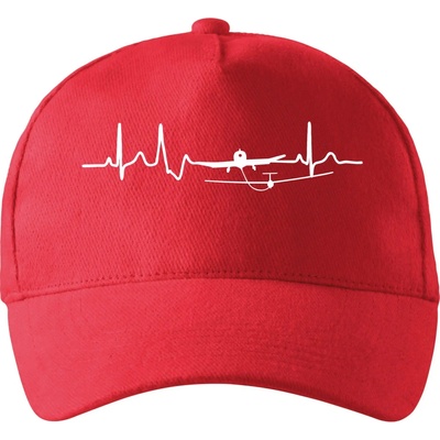 Ekg kluzák a letadlo so zahnutým šiltom a látkovou sponou Červená