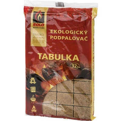 SOLO tabulka podpalovač dřevěný 32 ks