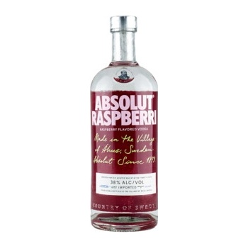 Absolut Raspberri 38% 1 l (čistá fľaša)