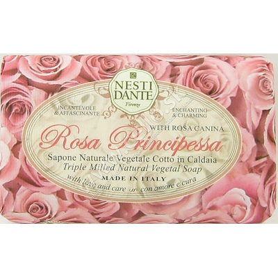 Nesti Dante luxusné prírodné mydlo s ružou romantická Rosa Principessa 150 g