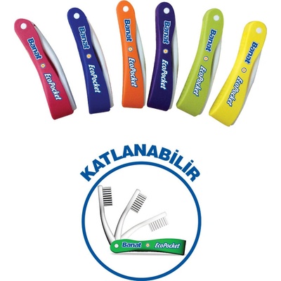 Banat EcoPocket cestovní skládací kartáček na zuby Medium 1 ks