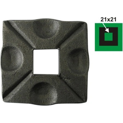 EKOfence Rozeta 70x70, 21x21, t6mm 5910