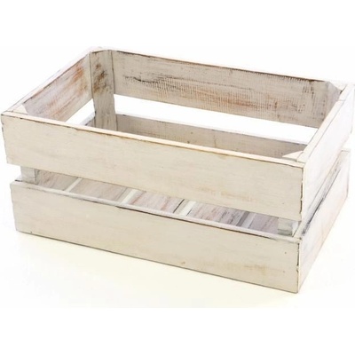 DIVERO Vintage bedna bílá 47 cm x 29,5 cm