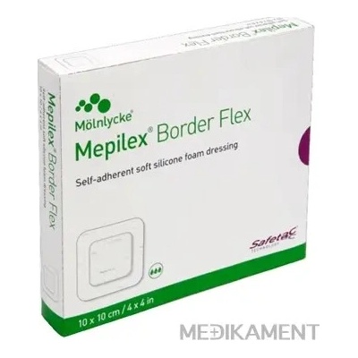 Mepilex Border Flex Krytie na rany silikónové 10 x 10 cm 5 ks