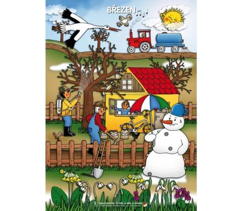 Březen - tematický obraz