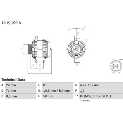 Generátor BOSCH 0 986 082 080