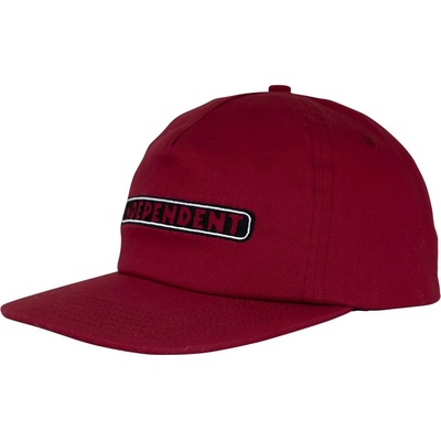 INDEPENDENT BAR LOGO SNAPBACK UNSTRUCTURED HAT BURGUNDY
