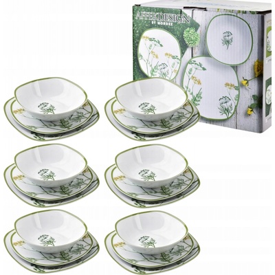 Mondex Porcelánová jedálenská súprava Village Dill sada 18 ks