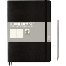 Leuchtturm1917 Tečkovaný zápisník B6+ Softcover Black