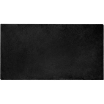 vidaXL Килим с изкуствена заешка козина Черно 80 x 150 cm Полиестер (42021720)