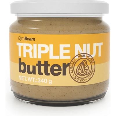 GymBeam Trojité oříškové máslo 8 x 340 g