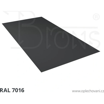 Brons Rovinný plech 1000 x 2000 mm tmavě šedá
