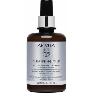 APIVITA Почистващо Мляко 3 в 1 Лице и Очи лайка и мед , Apivita Cleansing Milk 3 In 1 For Face & Eyes Chamomile - Honey 300ml