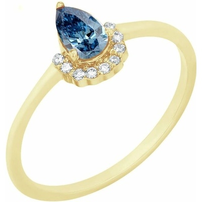 Eppi Zásnubný prsteň s certifikovaným fancy blue lab grown diamantom Dorean RE45364