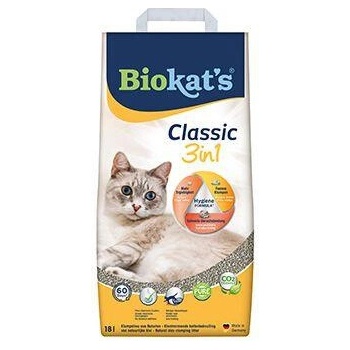 Biokat’s Classic 3 v 1 podstielka 18 l