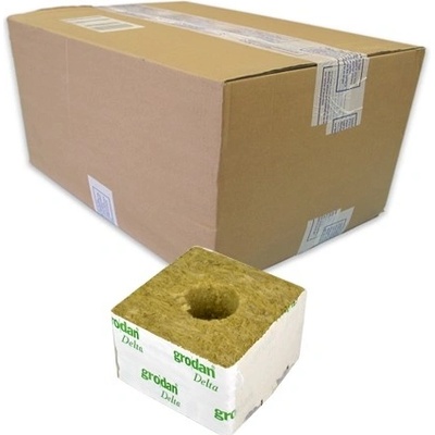Grodan Pestovateľská kocka velká 100x100x65 mm s veľkou dierou box 216 ks