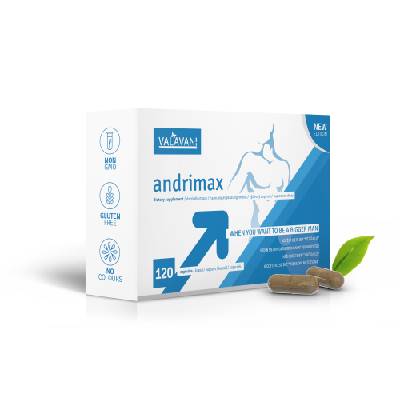Andrimax 120 kapslí - Pevná erekce, větší penis, lepší sexuální výkon Varianta produktu: 1 balení 120 kapslí