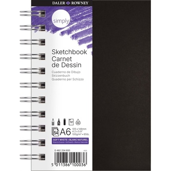 Image 1 of Daler-Rowney Simply Sketchbook Simply Скицник 54 A6 100 g Black (482254600)