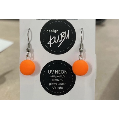 KUBUdesign náušnice základ neon oranžové 0001803