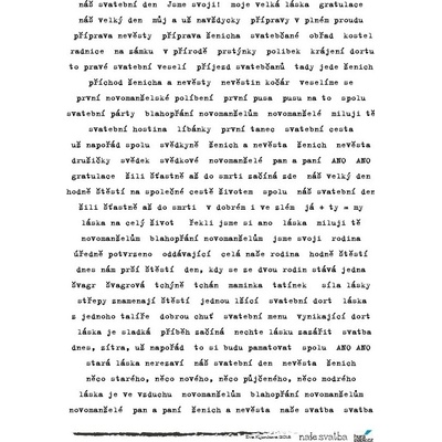 HuráPapír Samolepky A4 - NAŠE SVATBA - XXL samolepky, svatební texty