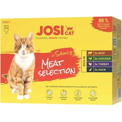 JosiCat Multipack kapsičiek Sauce Meat 12x 85 g