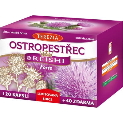 TEREZIA Pestrec + Reishi FORTE Limitovaná edícia 120 + 40 kapsúl